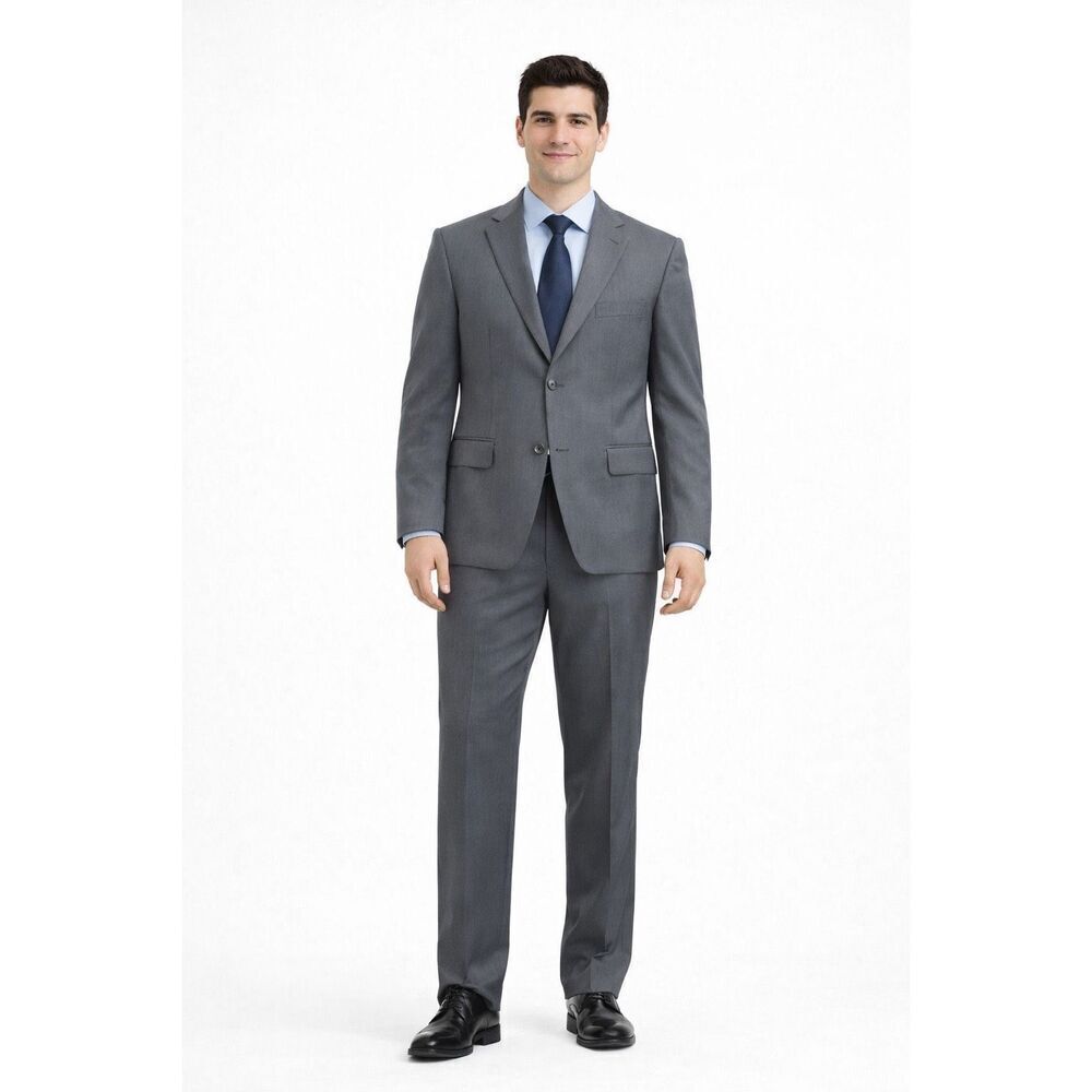 Antonio Parillo grey Super 100 Wool two piece suit size 44R